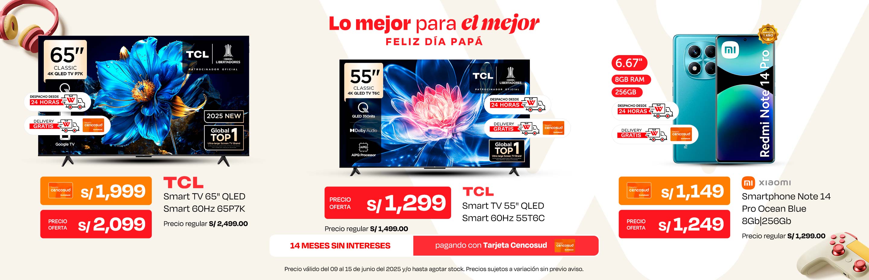 Smart TV TCL 65" QLED Smart 60Hz 65P7K