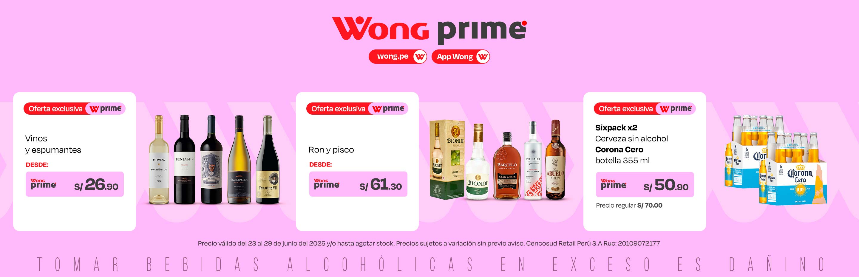 Hasta 40% desct. en vinos tintos + 15% adicional con prime 