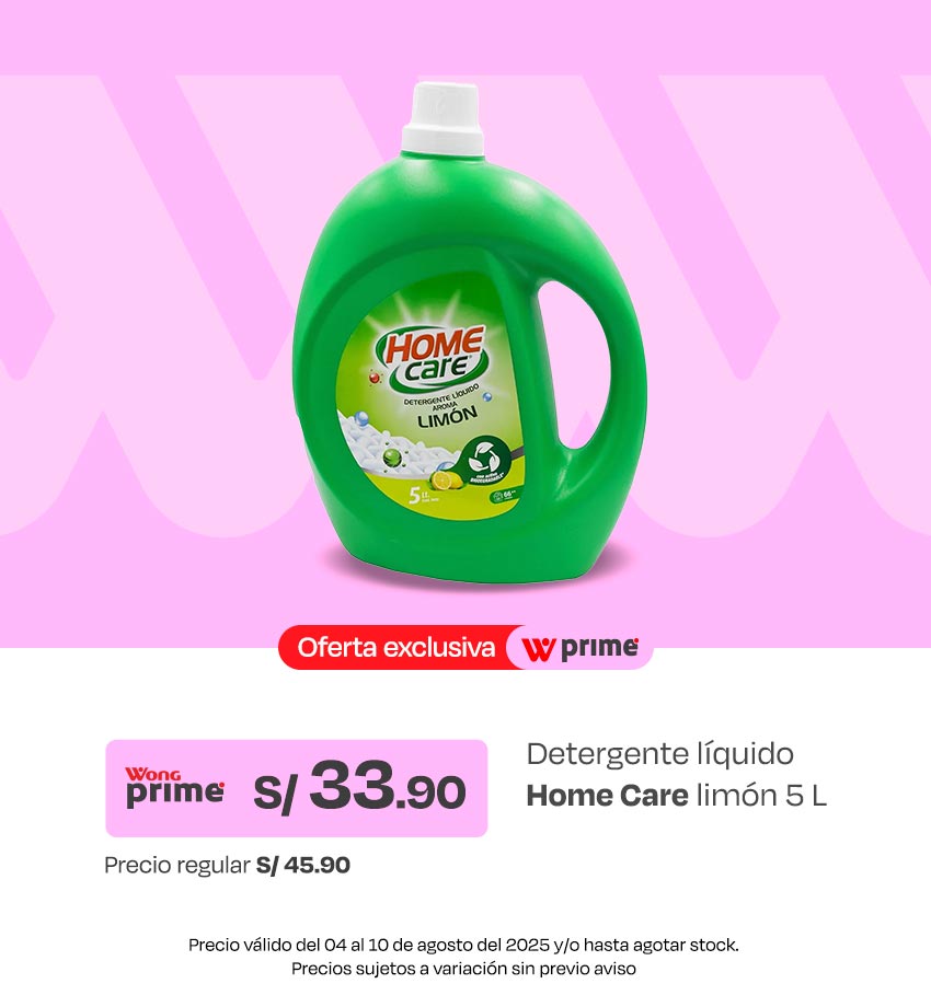 Detergente Líquido Home Care Limón 5L