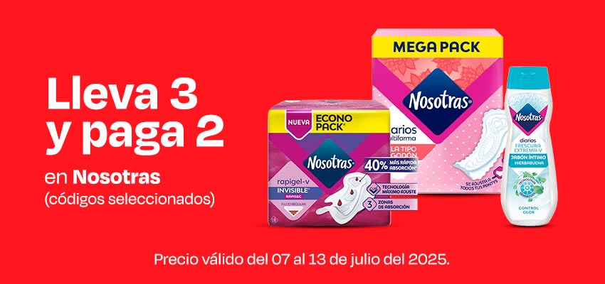 Lleva 3 y paga 2 en Nosotras (codigos seleccionados)