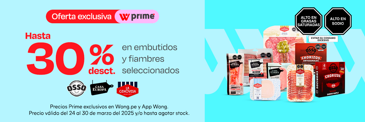 Hasta 20% de desct. En embutidos y fiambres seleccionados.