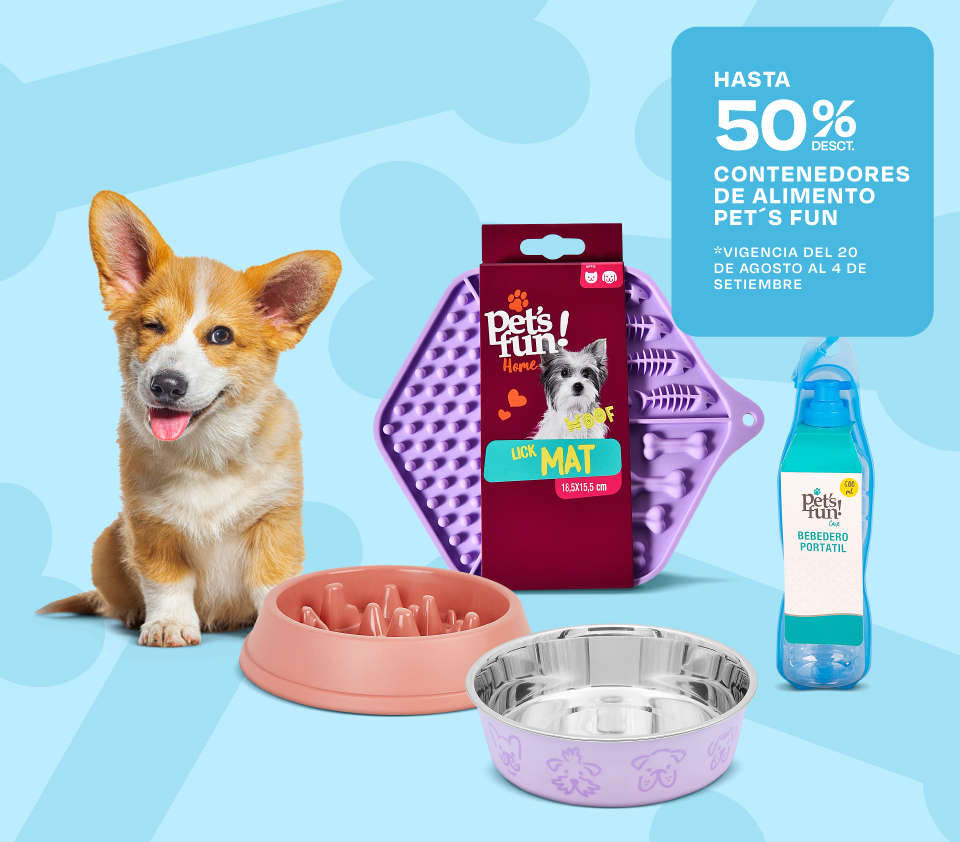 HASTA 50%DSCTO CONTENEDORES DE ALIMENTO PET´S FUN