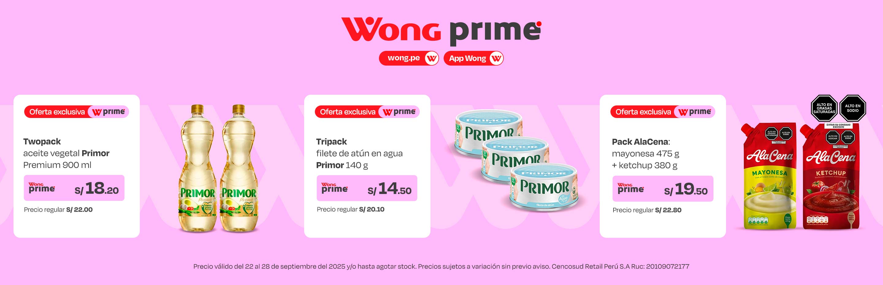 Twopack Aceite Vegetal Primor Premium 900ml