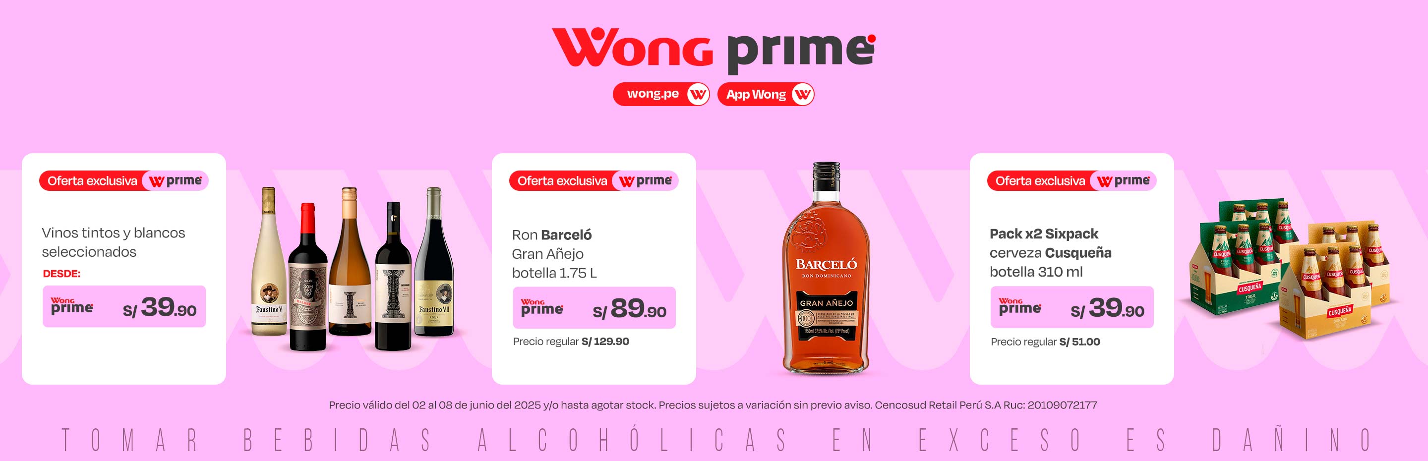 Vinos tintos y blancos seleccionados desde 39.9