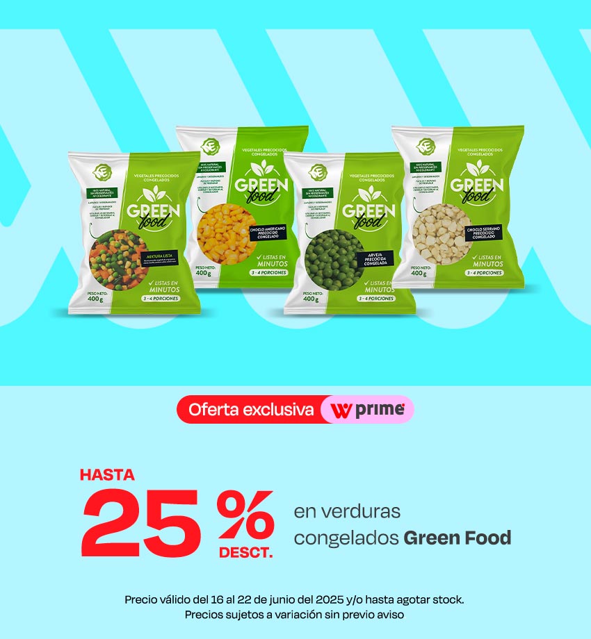Hasta 25% en frutas y verduras seleccionadas