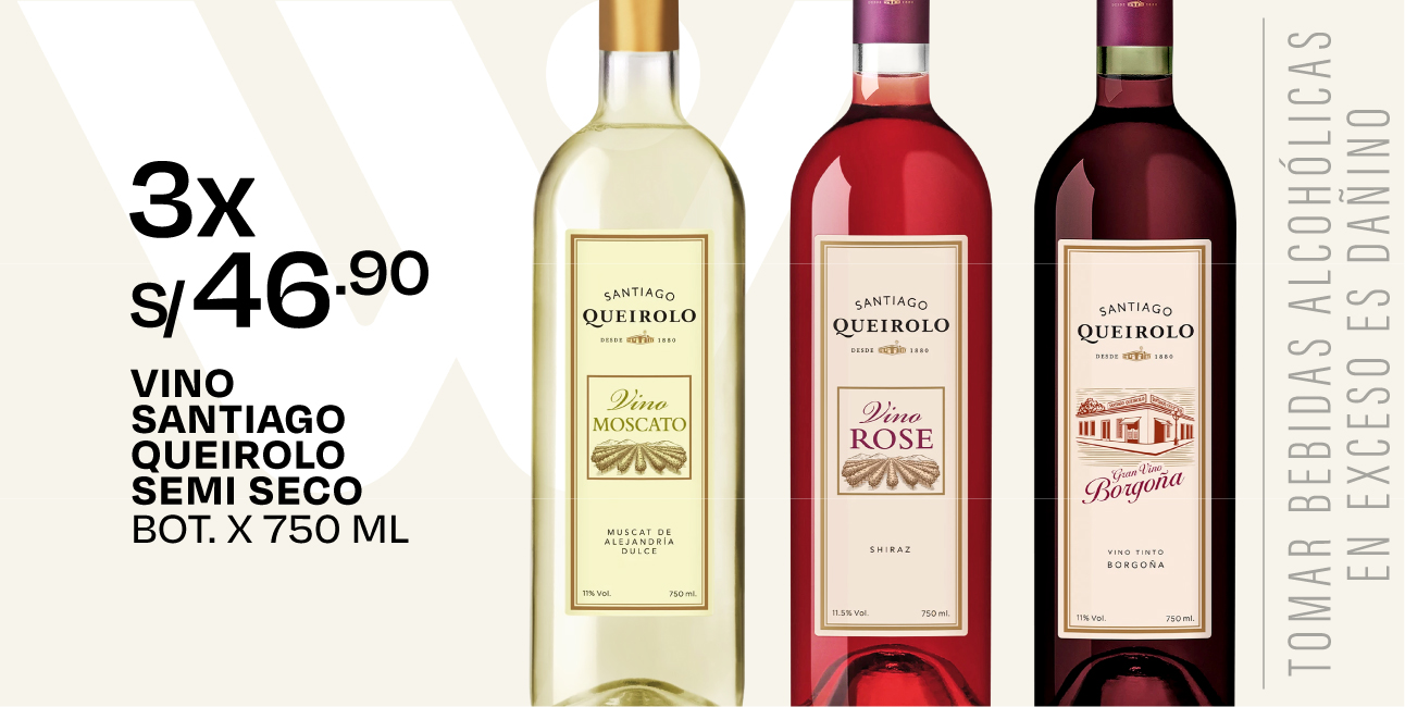 VINO SANTIAGO QUEIROLO SEMI SECO BOT 750ML
