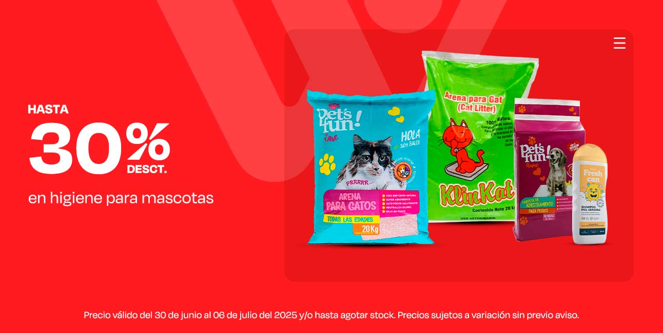 Hasta 30% de desct. en Higiene para Mascotas