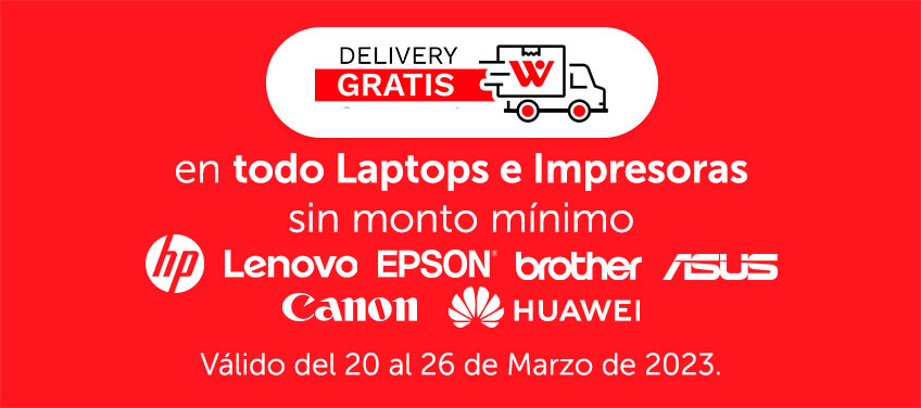 Delivery gratis en todo Laptops e impresoras sin monto mínimo