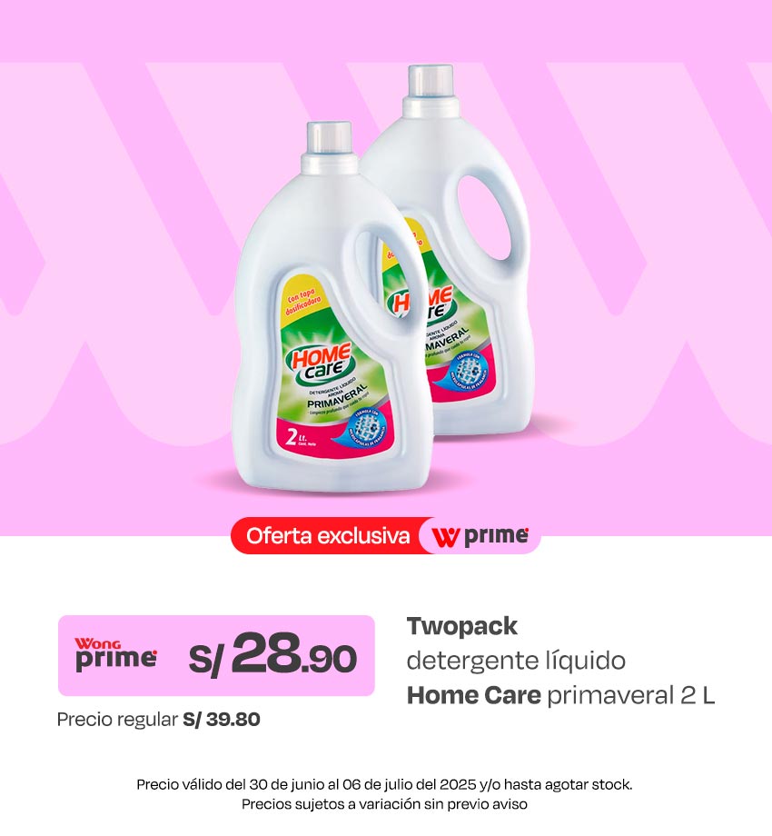 Twopack Detergente Líquido Home Care Primaveral 2L