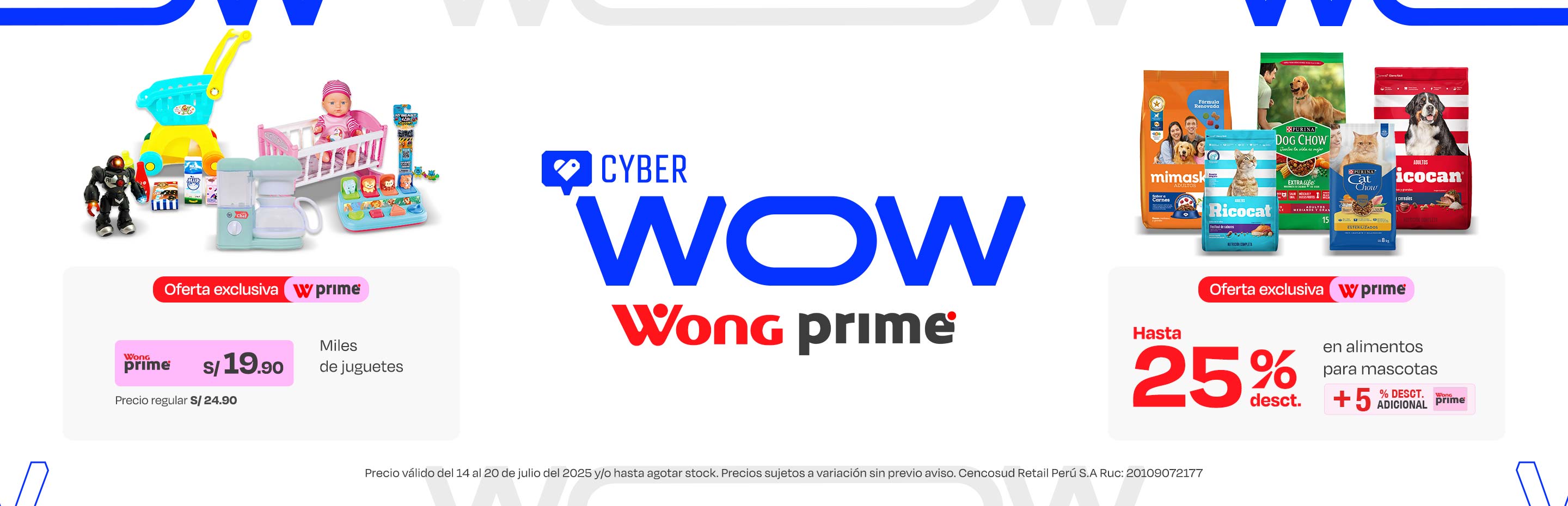 Miles de Juguetes desde S/.24.90Desde 19.90 con Wong Prime S/.19.90