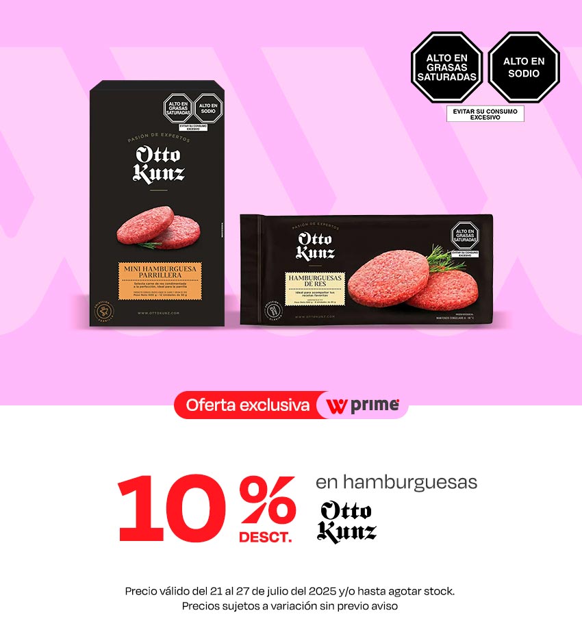 10% de descuento en hamburguesas Otto Kunz