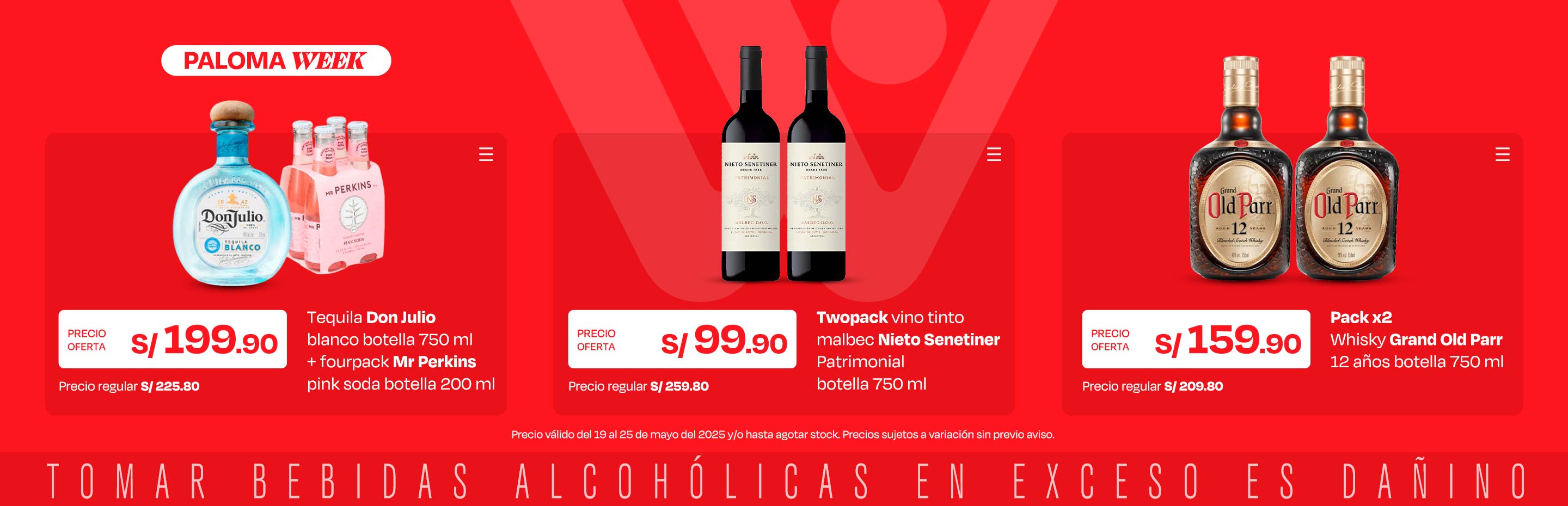 ¡Paloma week! Tequila Don Julio Blanco Botella 750ml + Fourpack Mr Perkins Pink Soda Botella 200ml
