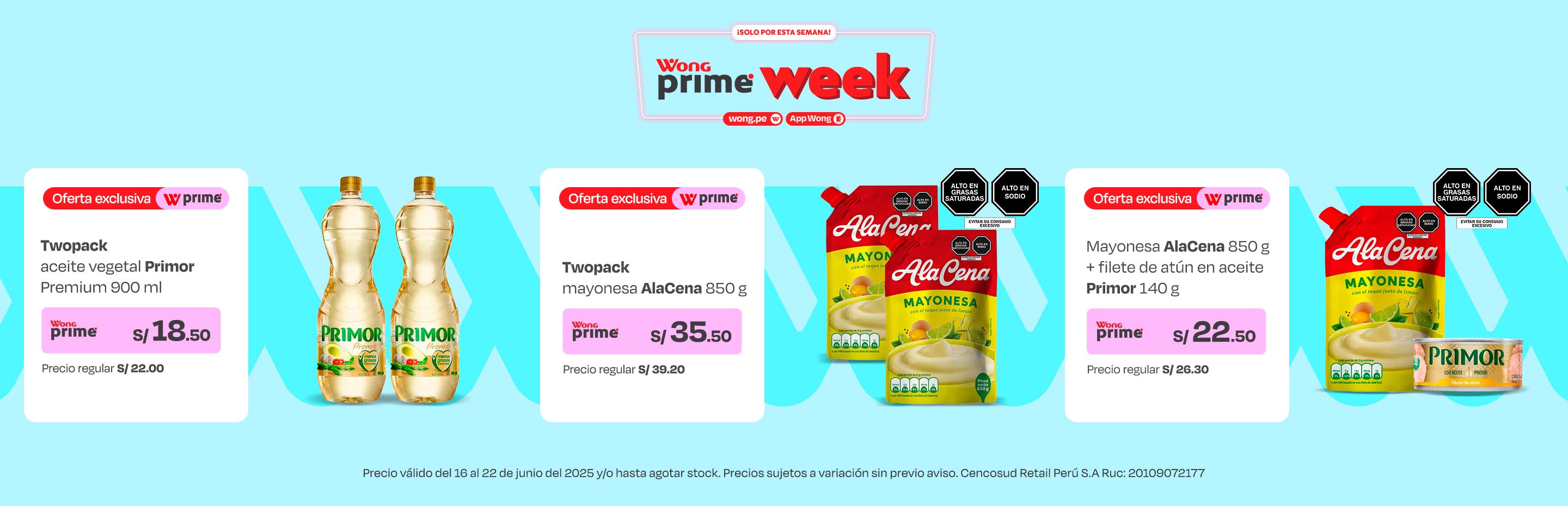 Twopack aceite vegetal Primor Premium 900ml