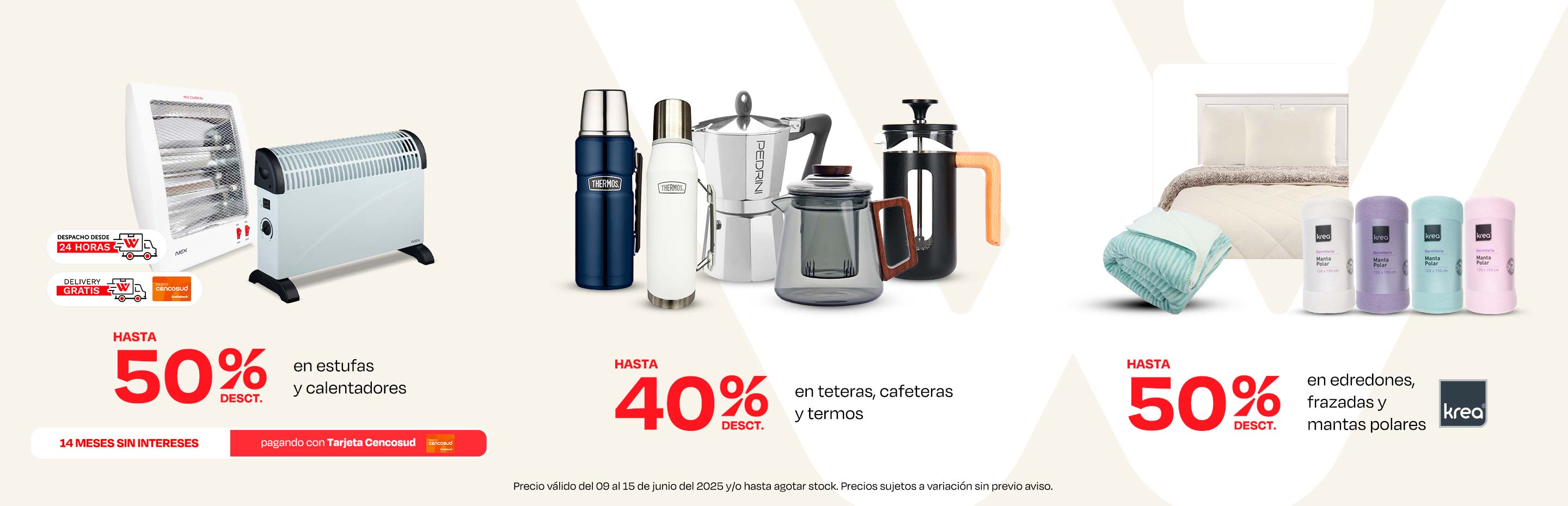 Hasta 50% de Desct. En Estufas y Calentadores