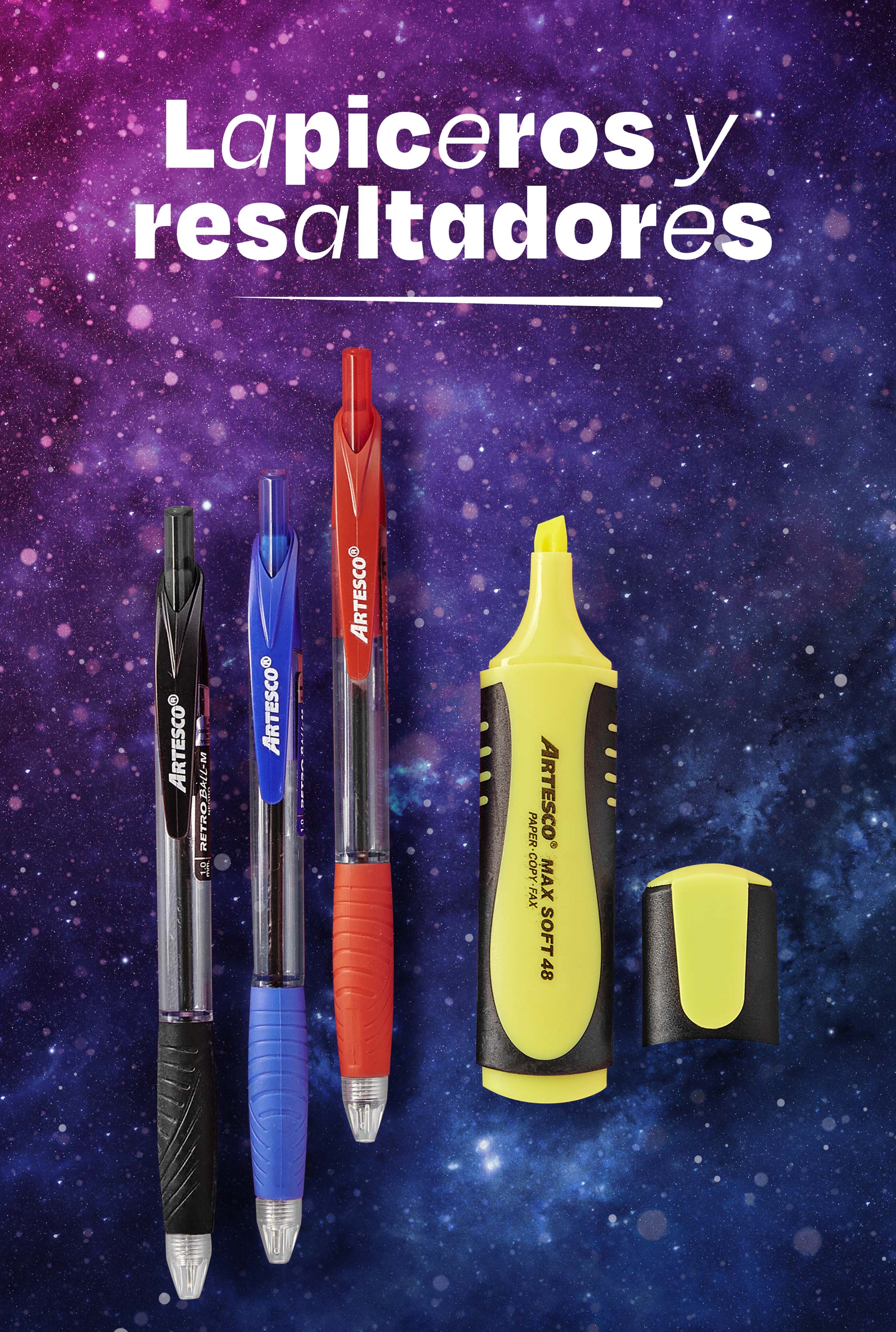 TODO LAPICEROS Y RESALTADORES
