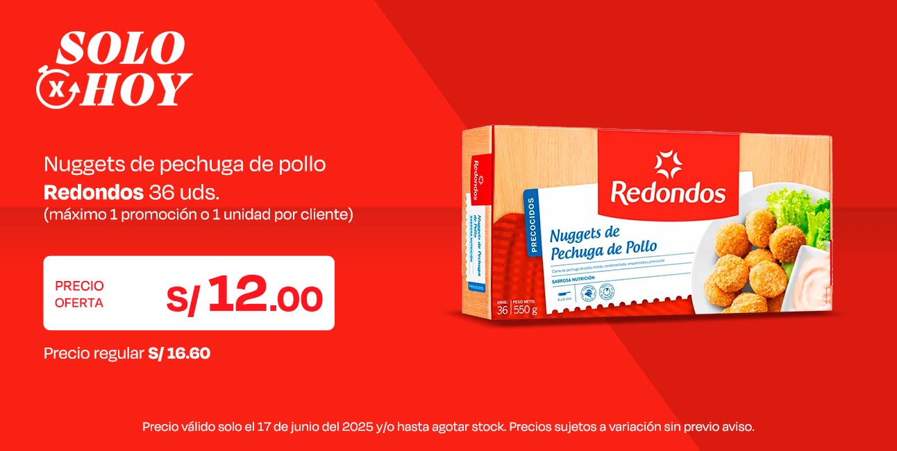 Nuggets de Pechuga de Pollo Redondos 36un (Máximo 1 promoción o 1 unidad por cliente)