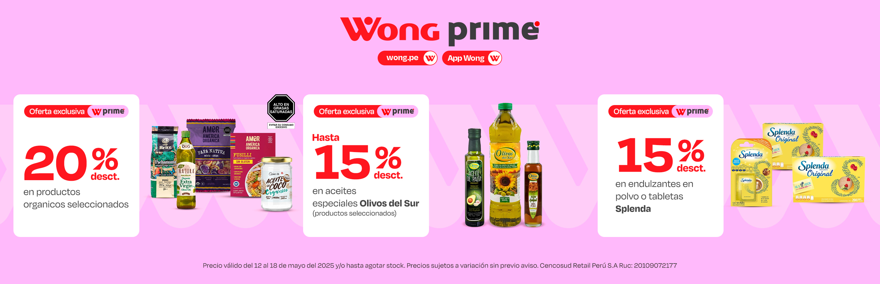 20% desct. en productos organicos seleccionados