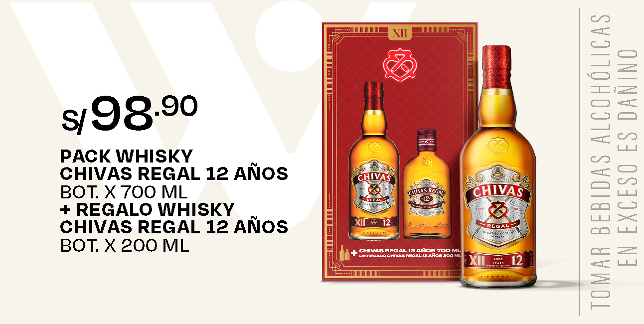 CHIVAS 12 700ML&REGALO CHIVAS 12 200ML