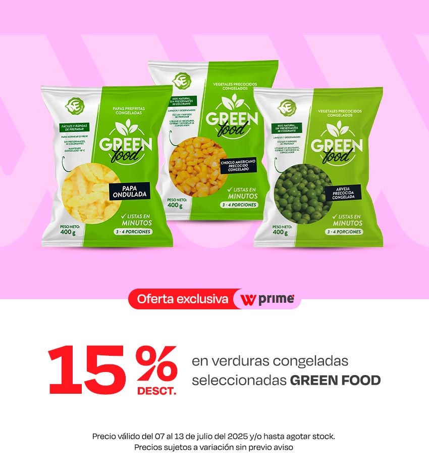 15% de desct. En verduras congeladas seleccionadas