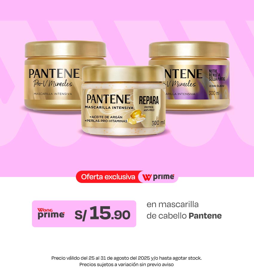A 15,90 en mascarilla de cabello Pantene