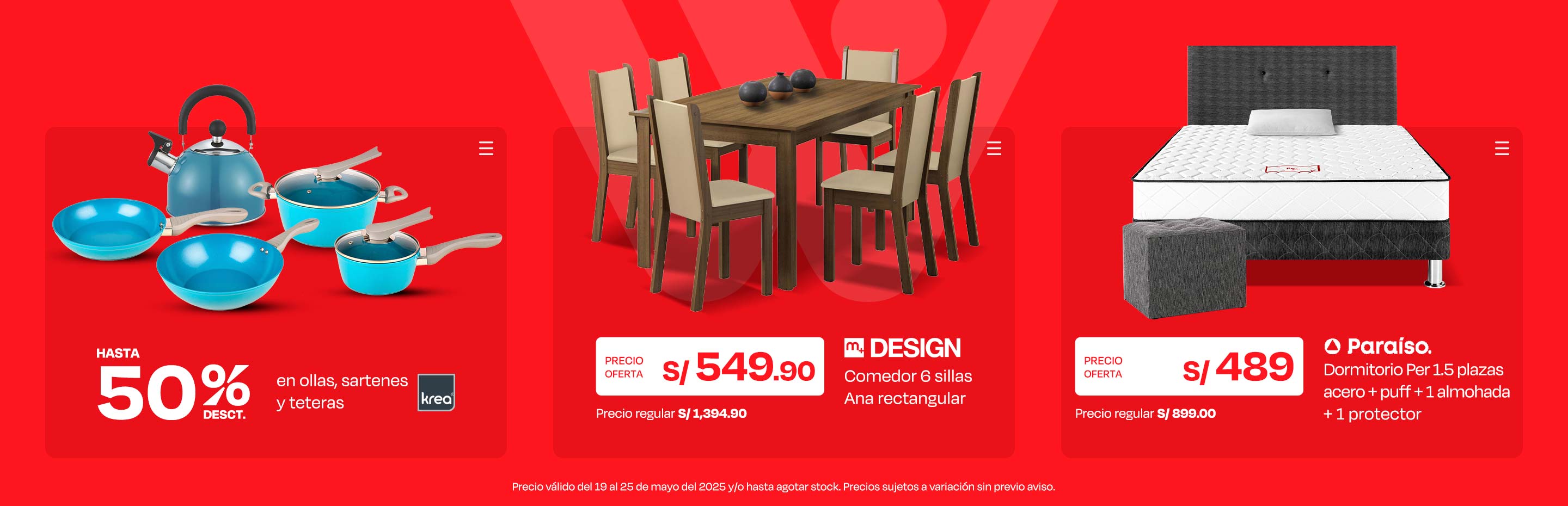 Hasta 50% de Desct. en Ollas, Sartenes y Teteras