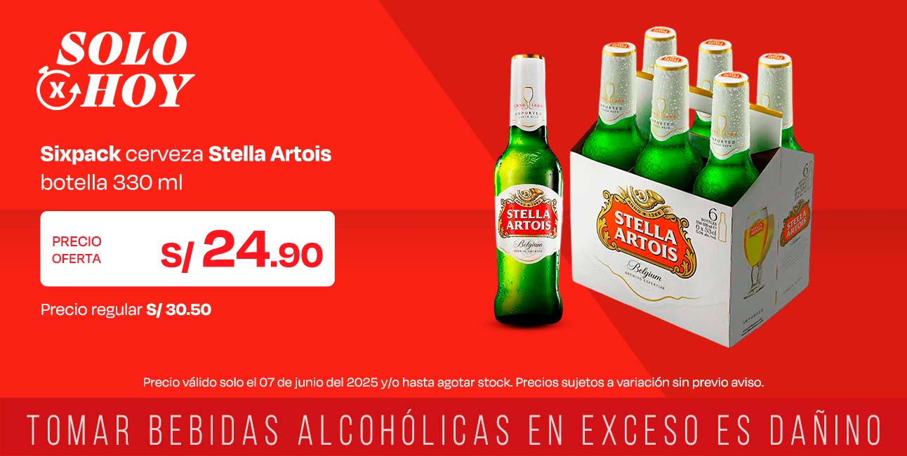 Sixpack Cerveza Stella Artois Botella 330ml
