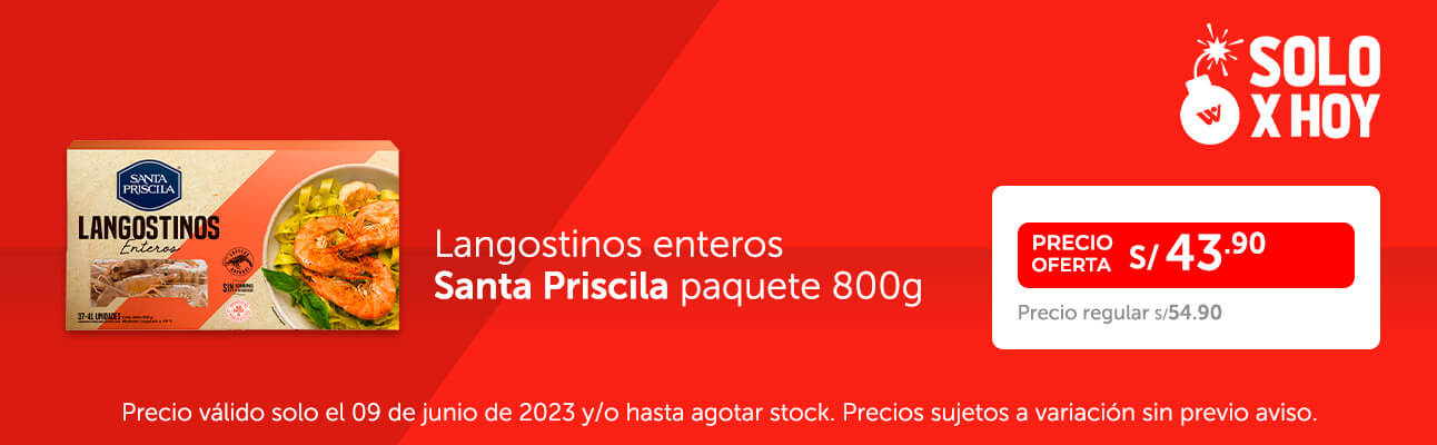 Langostinos enteros Santa Priscila paquete 800g