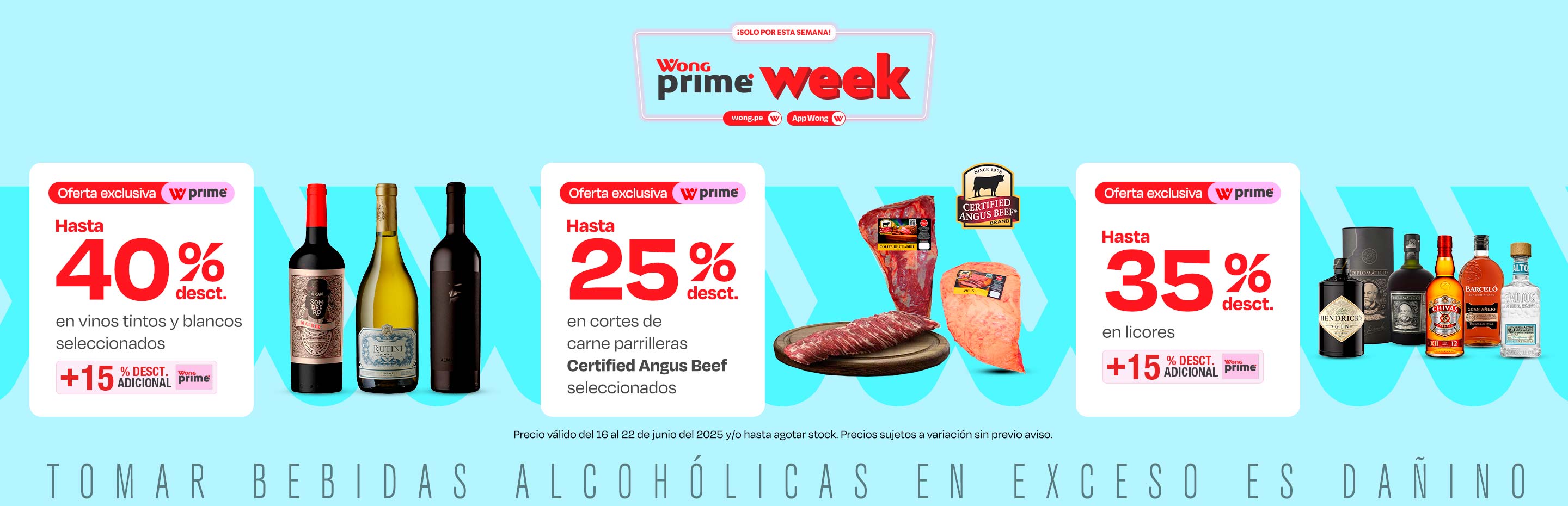 Hasta 40% desct. en vinos tintos + 15% adicional con prime 