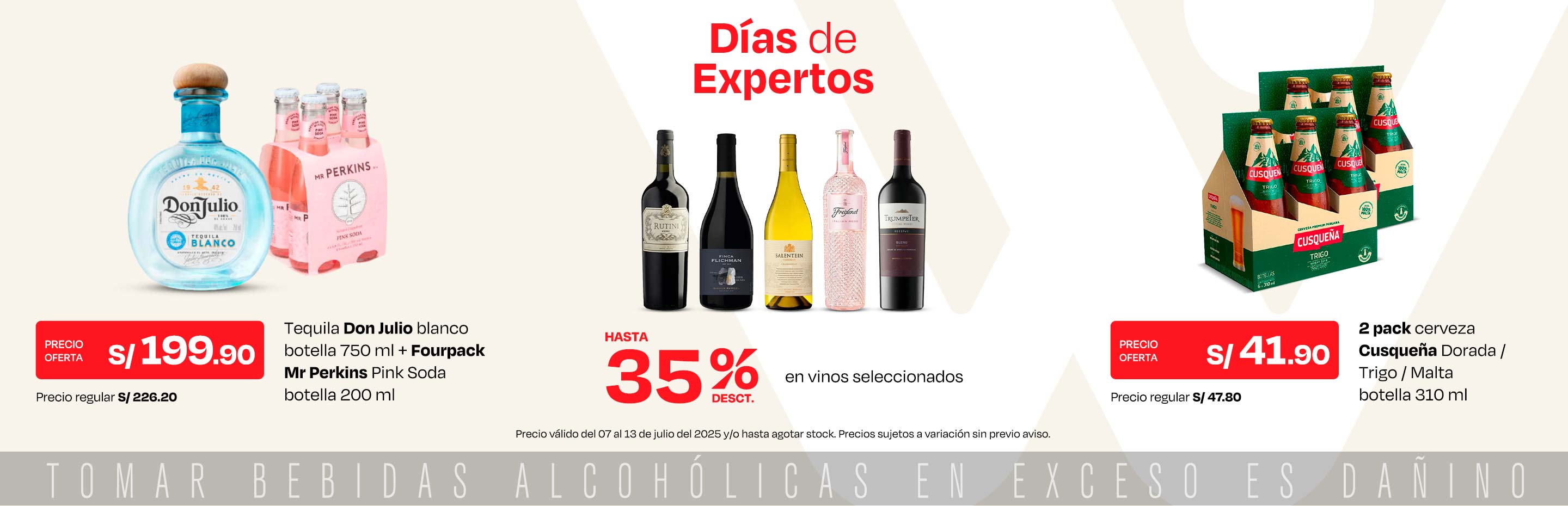 Tequila Don Julio Blanco Botella 750ml + Fourpack Mr Perkins Pink Soda Botella 200ml