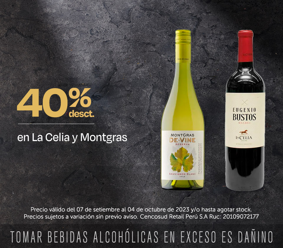 40% Desct. en La Celia y Montgras
