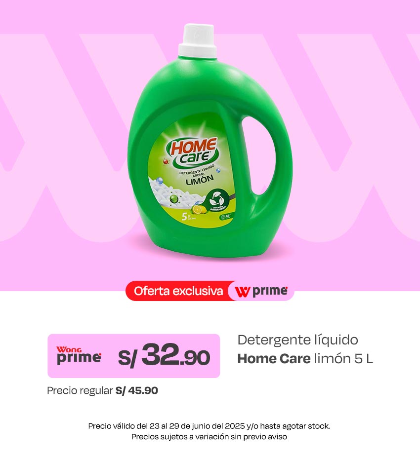 Detergente Líquido Home Care Limón 5L