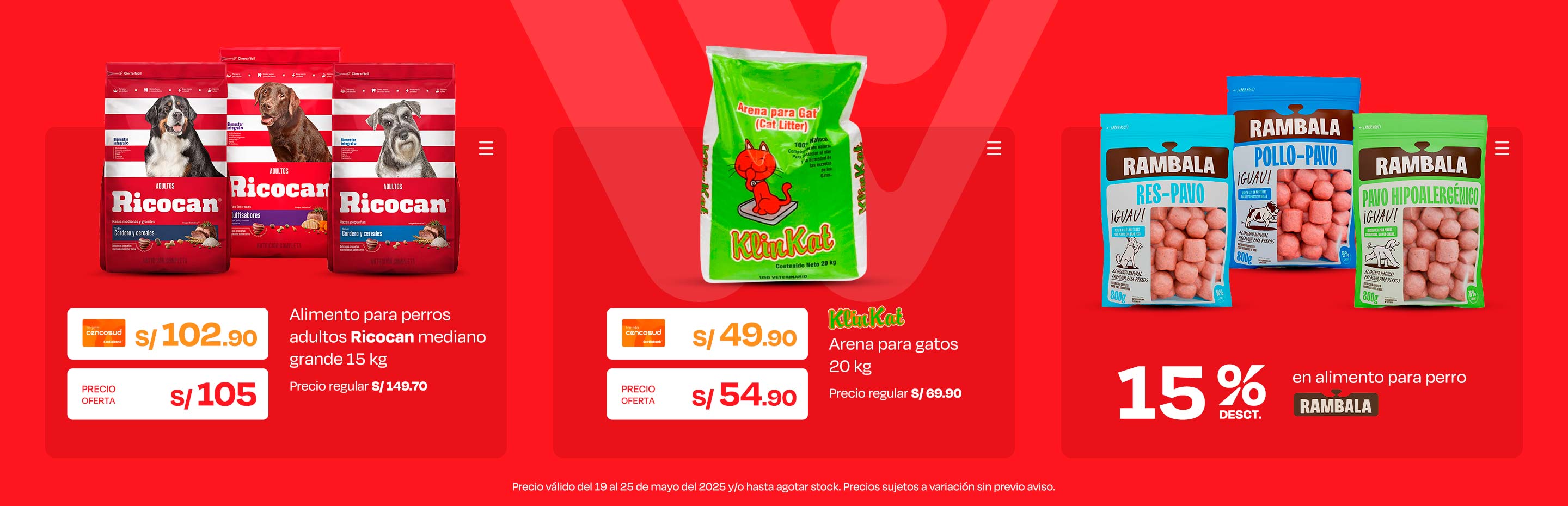 Alimento para perros adultos Ricocan Mediano Grande 15kg