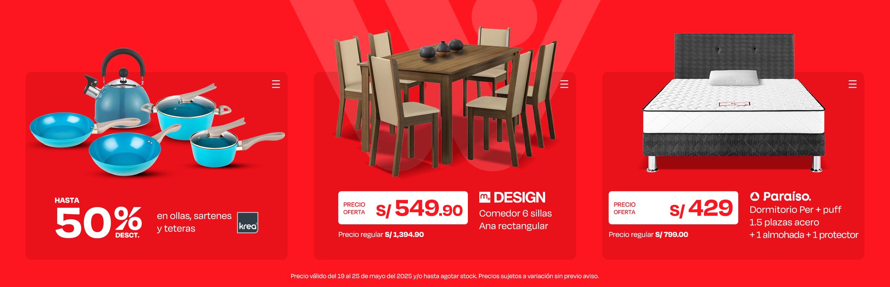 Hasta 50% de Desct. en Ollas, Sartenes y Teteras